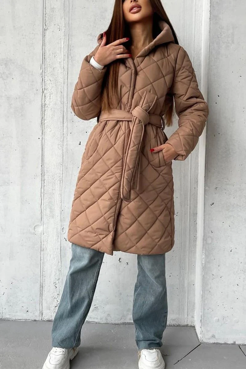 Women's Casual Hooded Mid-length Coat