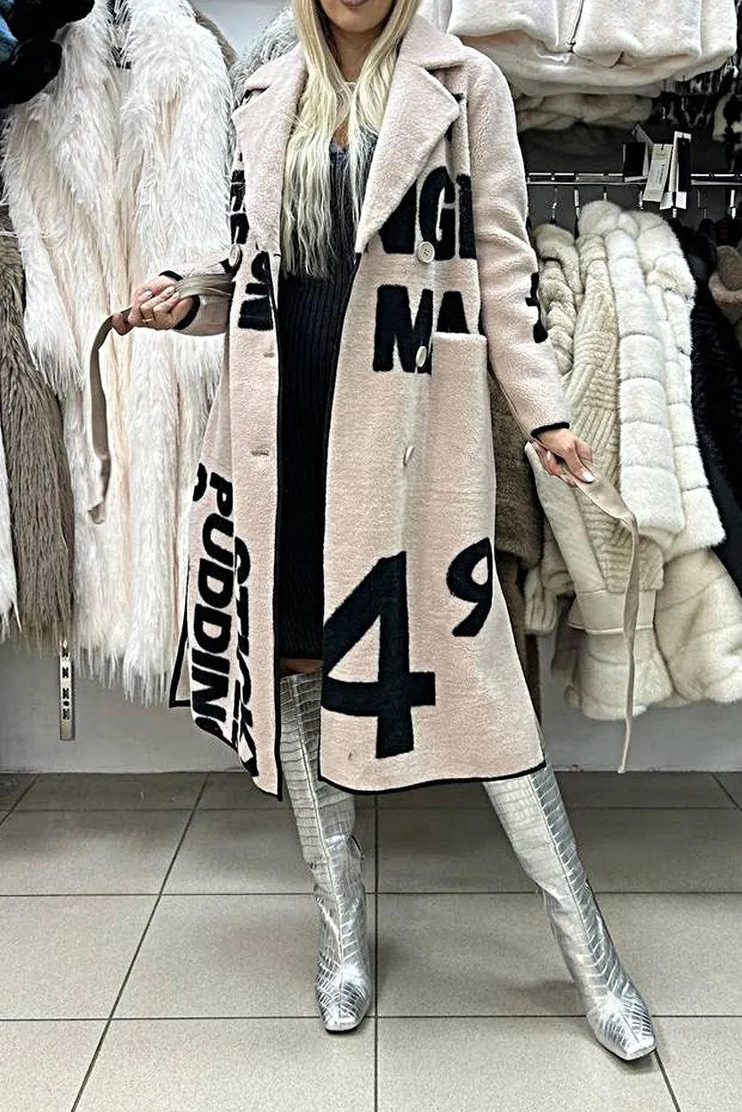 Women's Fashion Printed Casual Furry Jacket